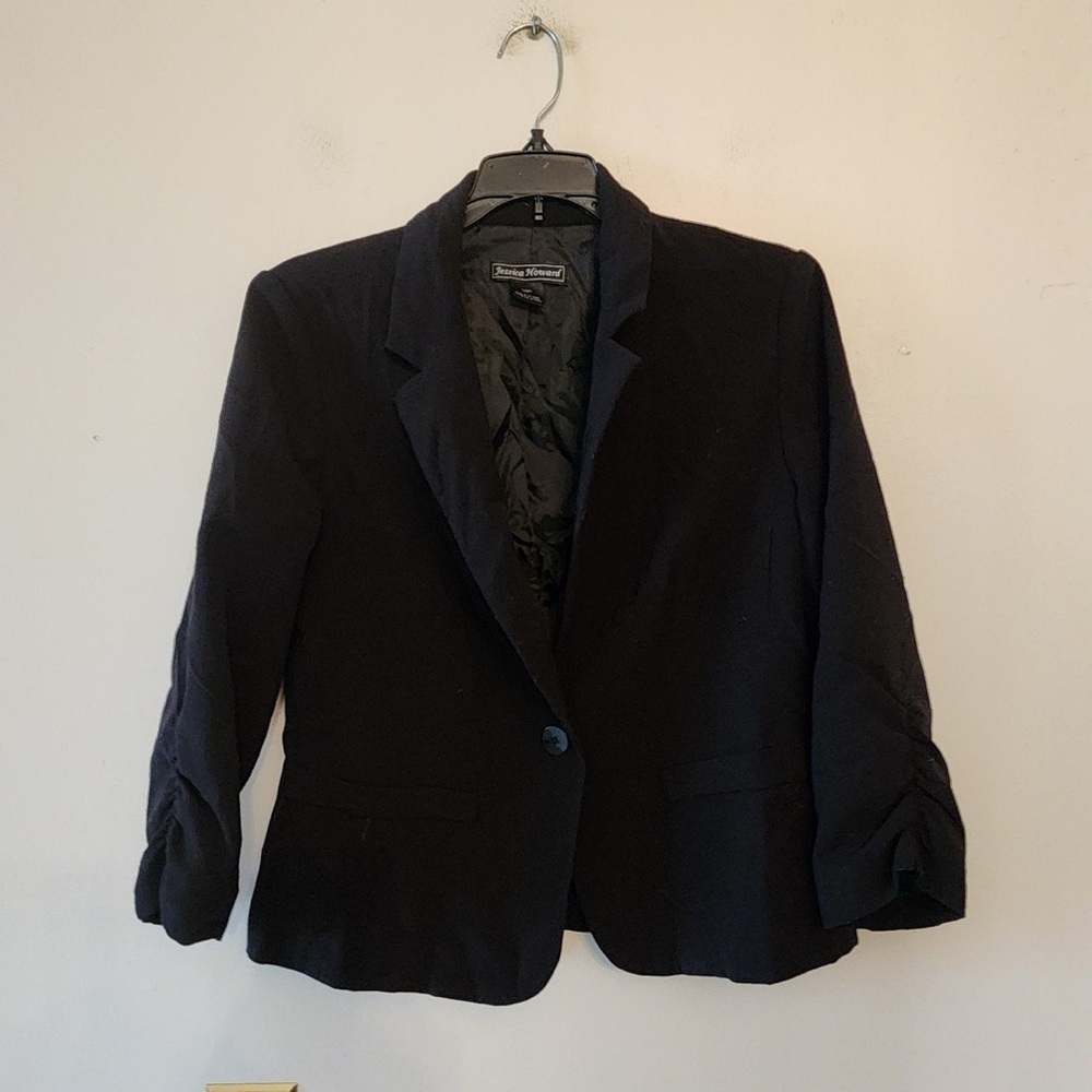 Jessica Howard black Blazer single button size 10 p